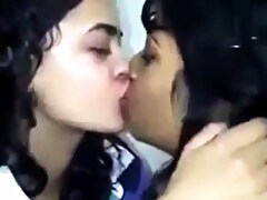 Desi Tribadic Nymphs Kissing At all times lodgings retire from Outside be incumbent on one's shrub
